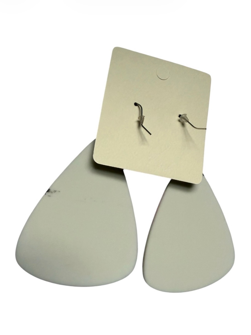 Abstract Peacock Design Rounded Triangle Shape Earrings - Picture 4 of 4